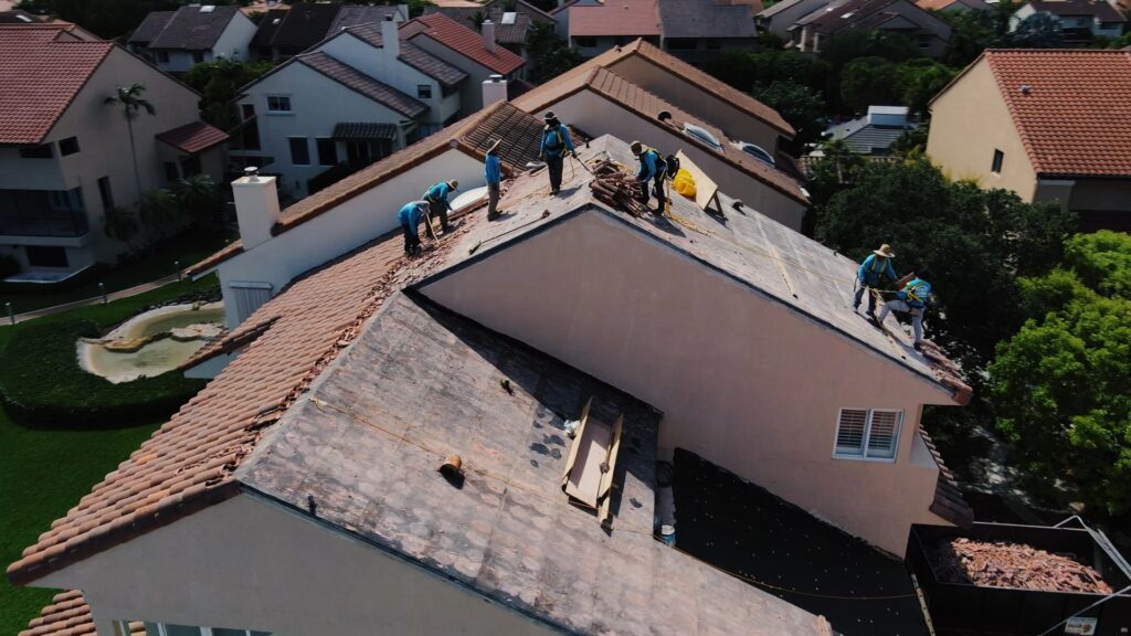 Tile roof installation