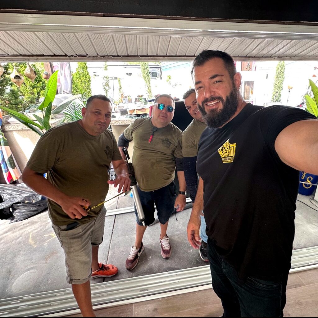 Bigfoot crew on-site during an impact windows installation in South Florida