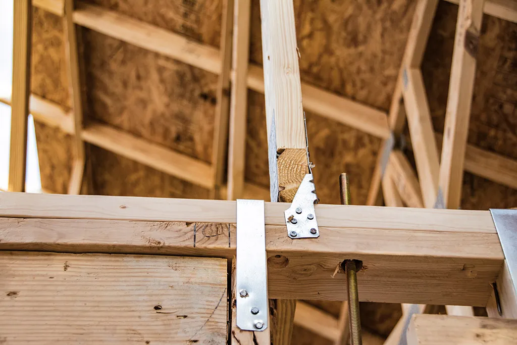 Hurricane twist strap roof-to-wall connector
