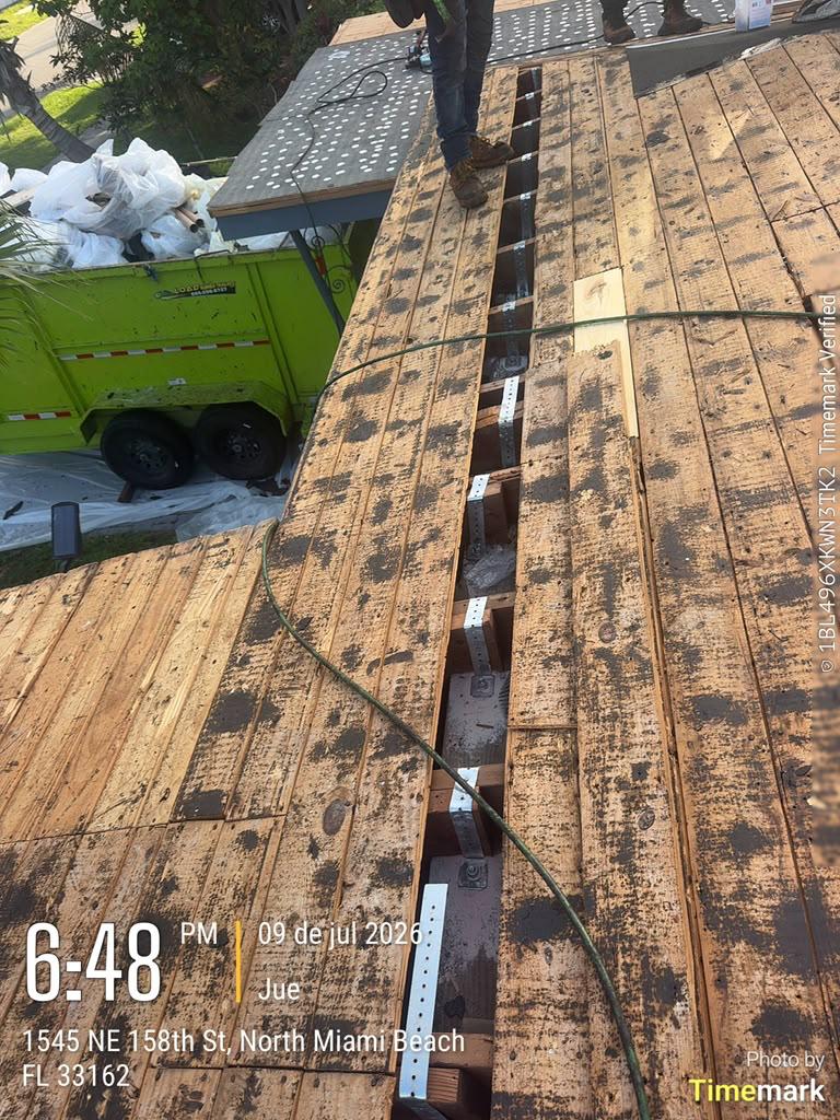 Structural hurricane reinforcement project in South Florida