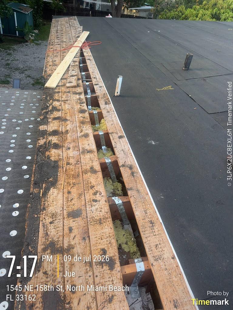 Hurricane strap installation by Bigfoot Windows and Roofing