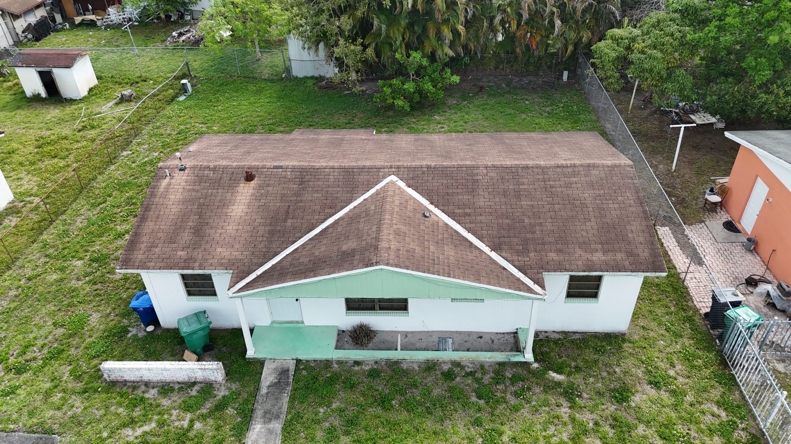 Aerial view of completed roof in Miami Gardens by Bigfoot Windows & Roofing