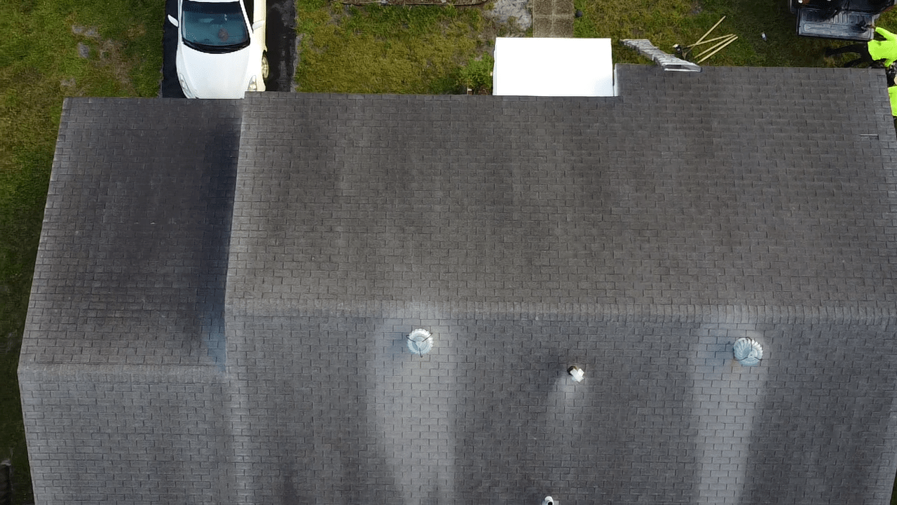 Aerial view of completed roof in Hollywood by Bigfoot Windows & Roofing