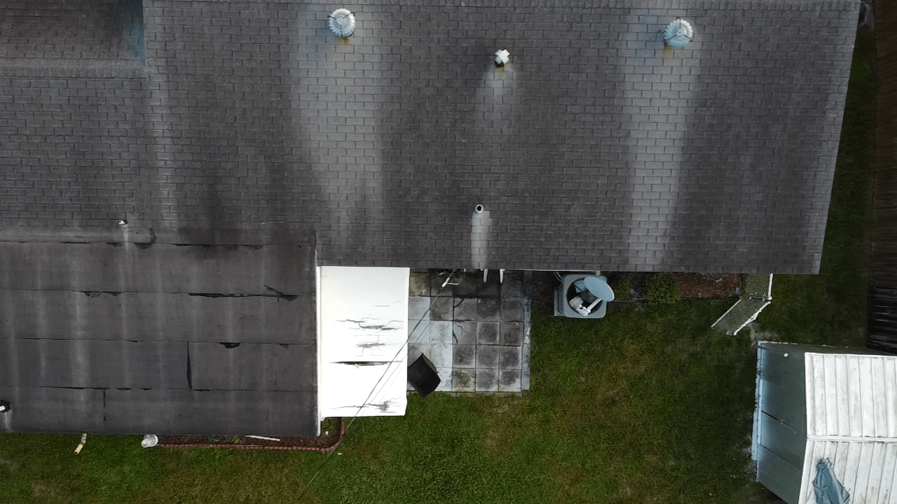 Aerial view of completed roof in Hollywood by Bigfoot Windows & Roofing