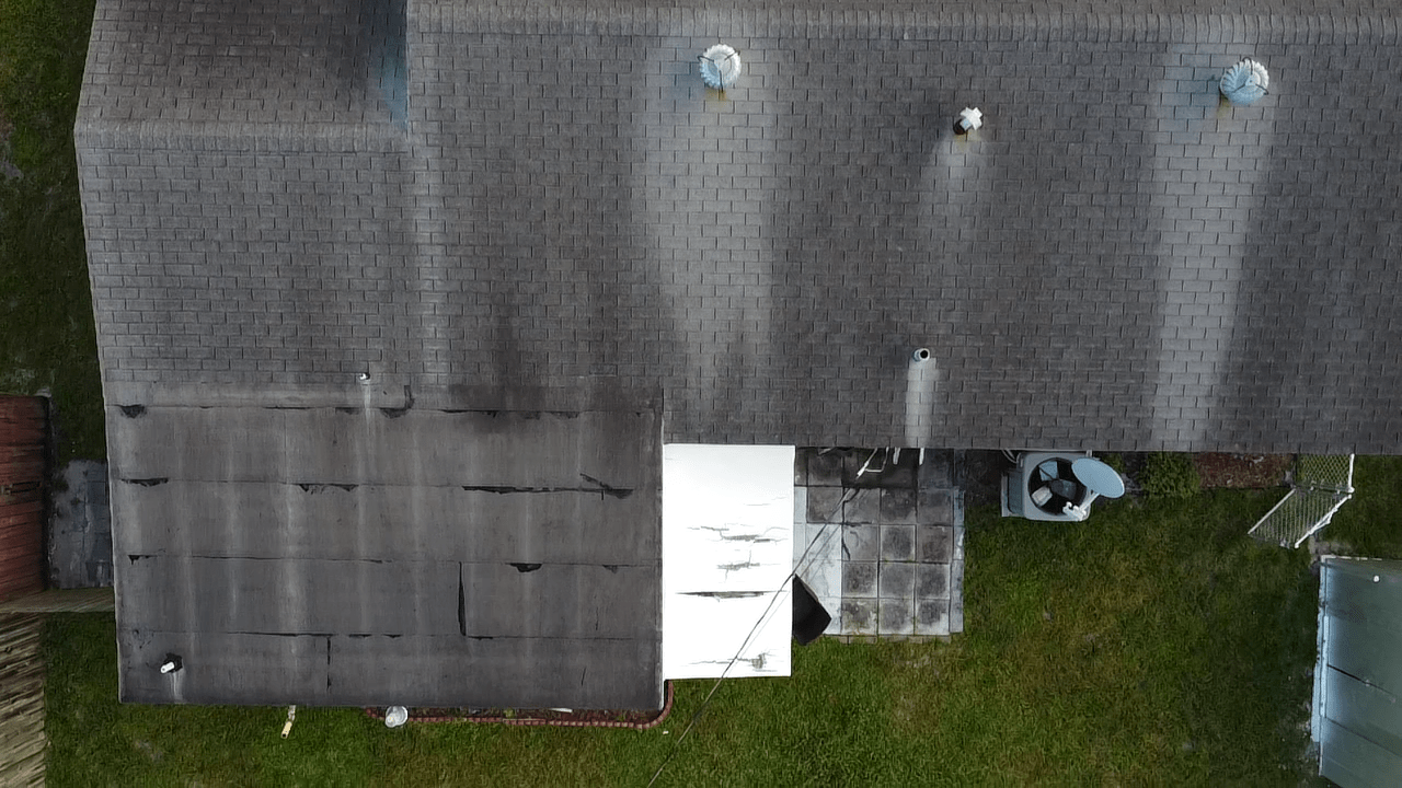Aerial view of completed roof in Hollywood by Bigfoot Windows & Roofing