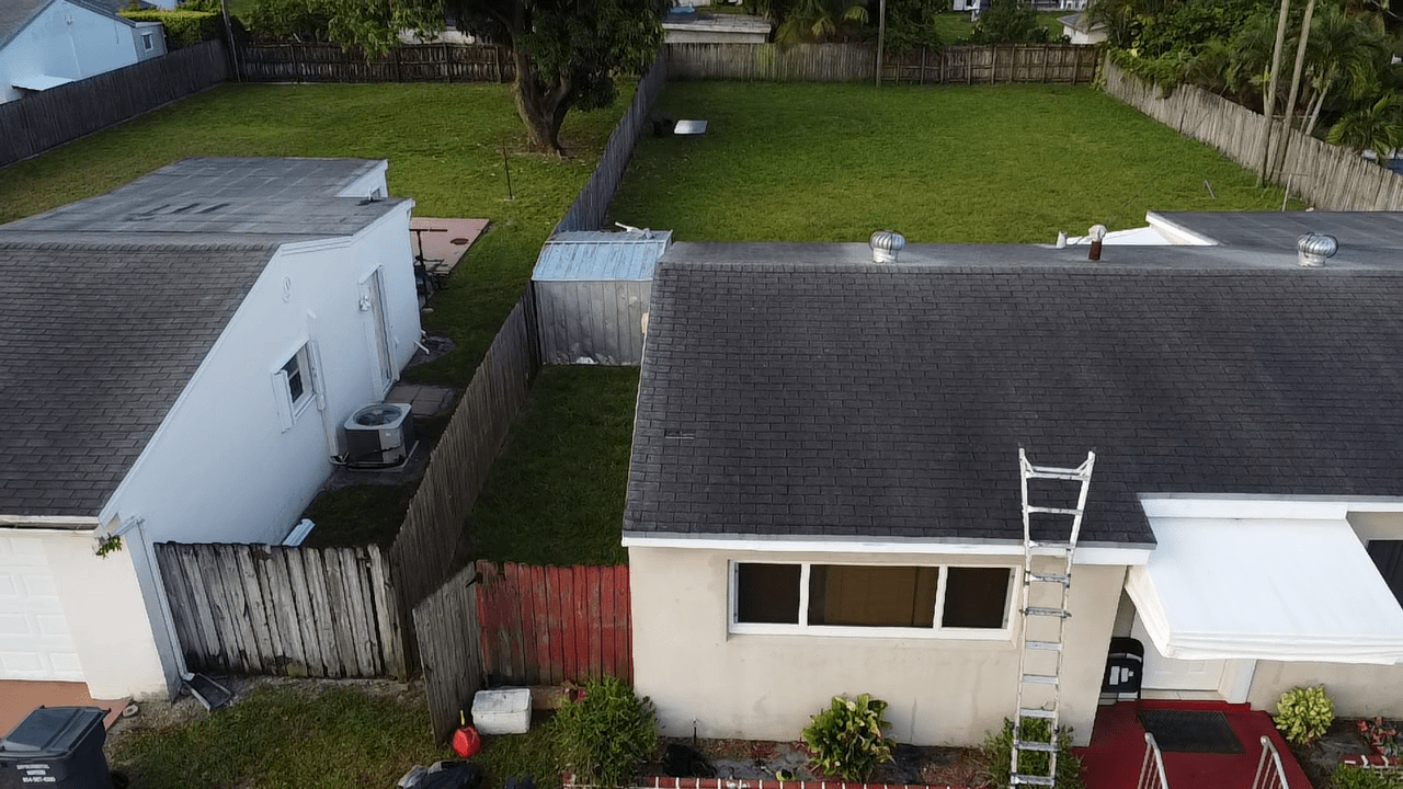 Aerial view of completed roof in Hollywood by Bigfoot Windows & Roofing — unknown