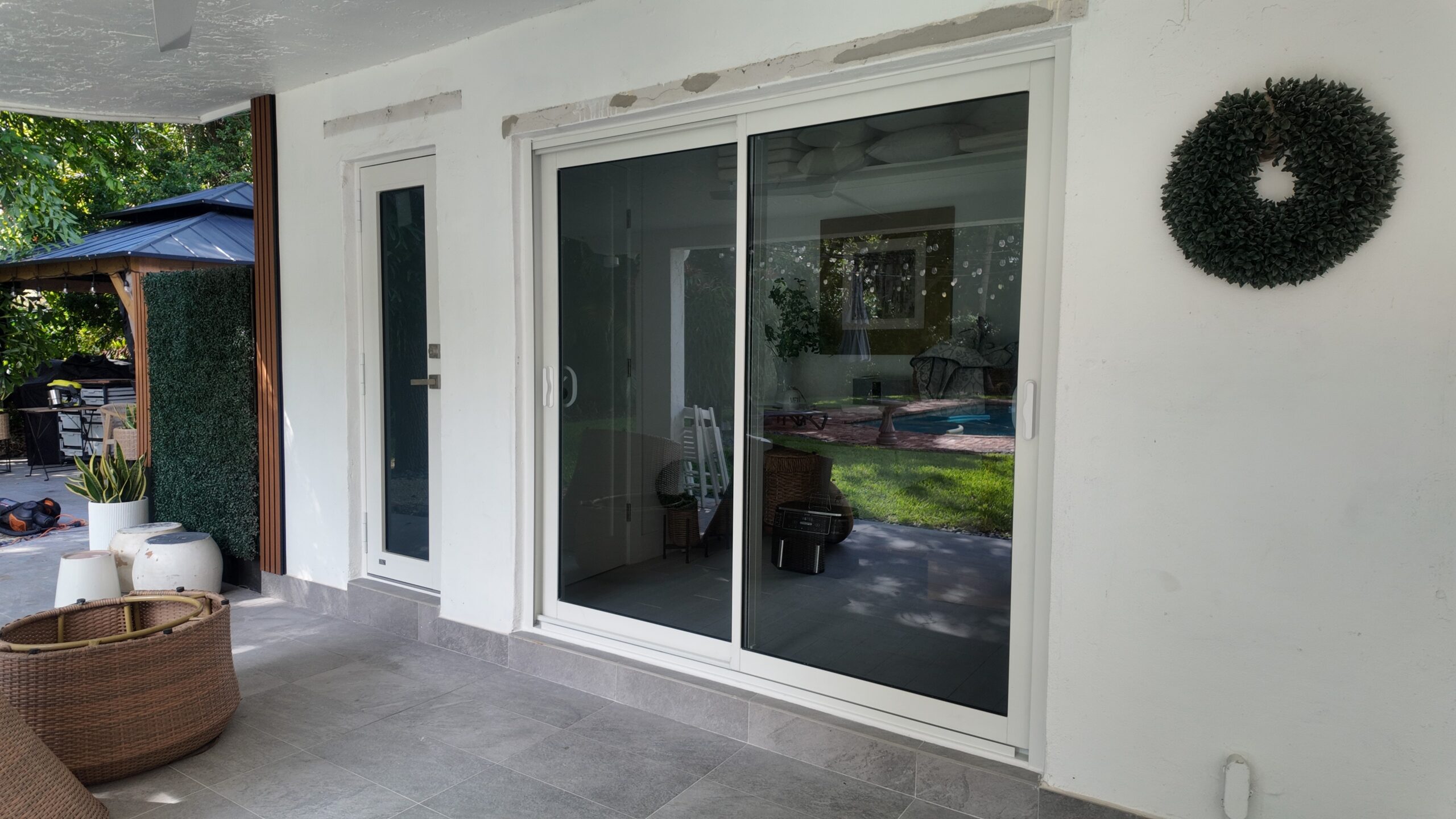 Completed door installation in Miami by Bigfoot Windows & Roofing — after