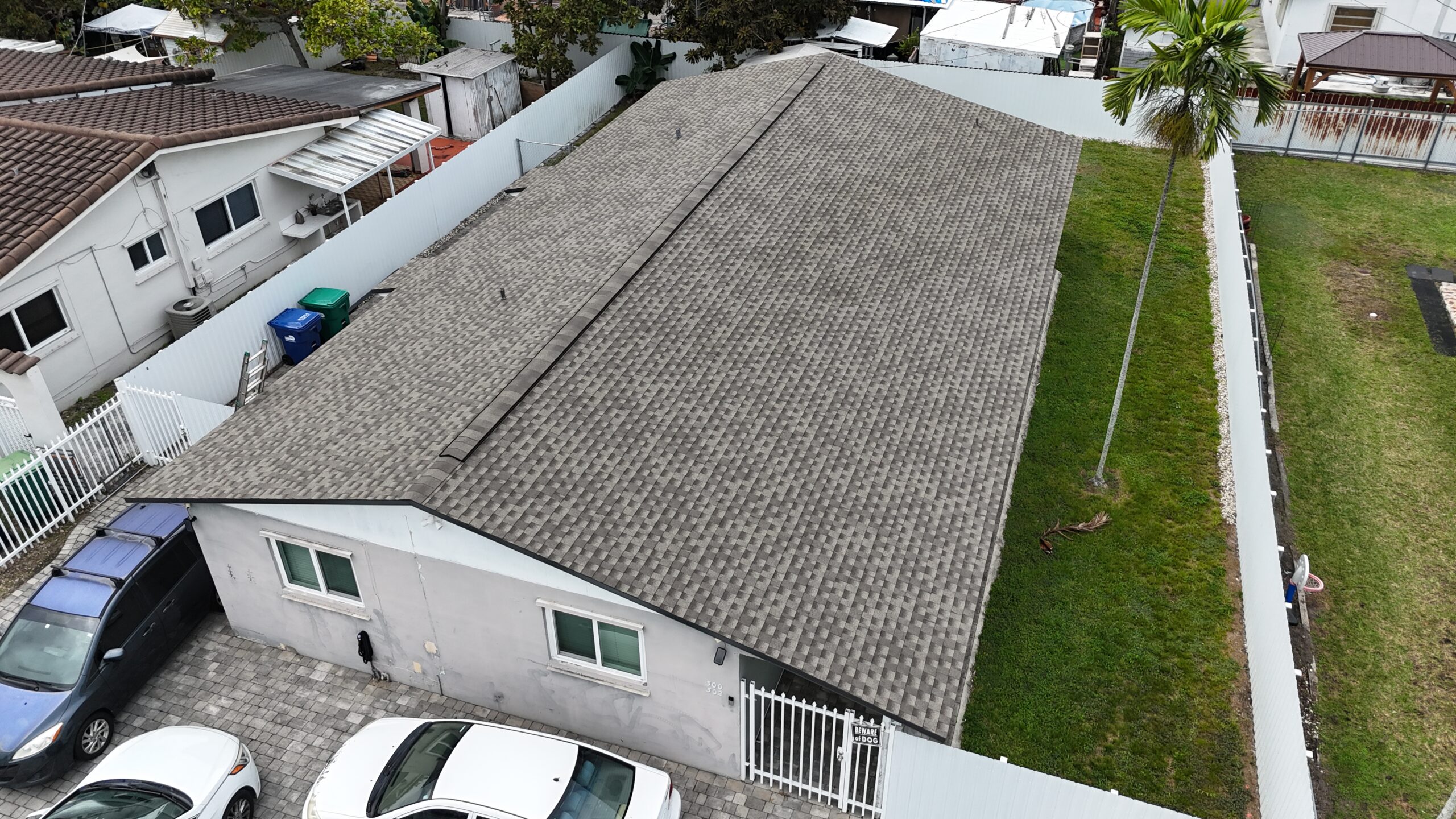 Completed roof project in Miami by Bigfoot Windows & Roofing