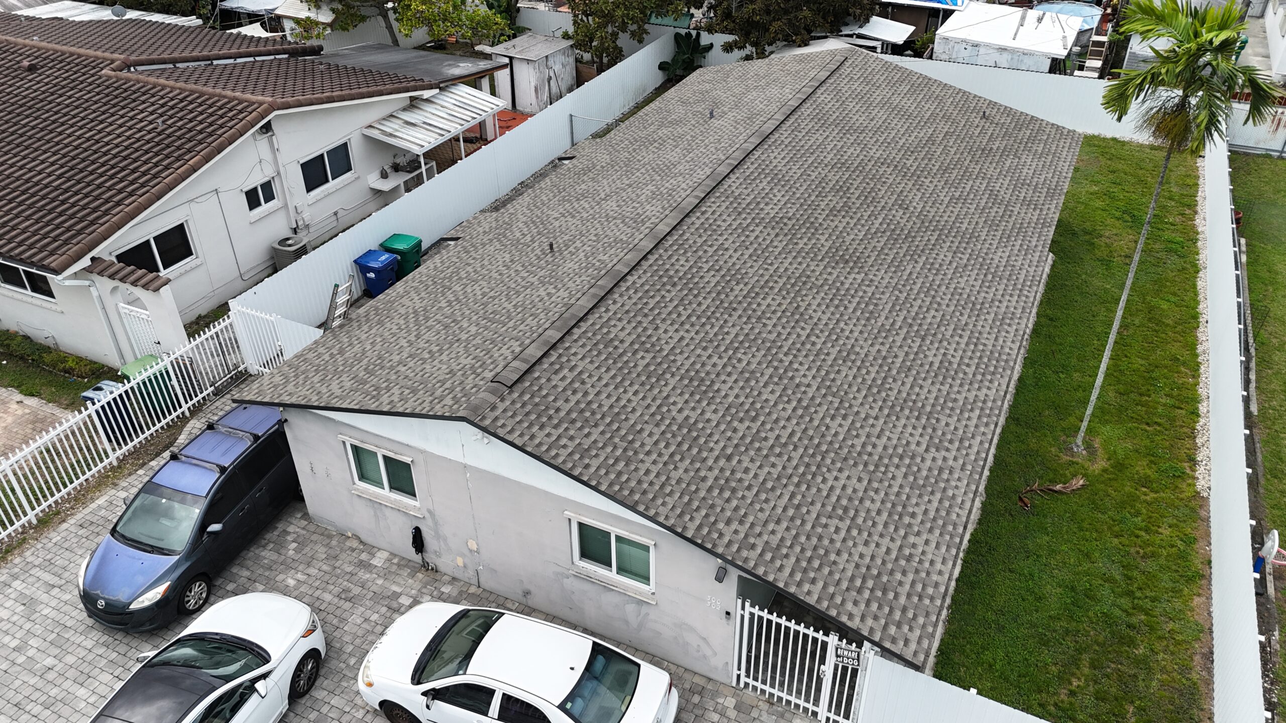 Completed roof project in Miami by Bigfoot Windows & Roofing