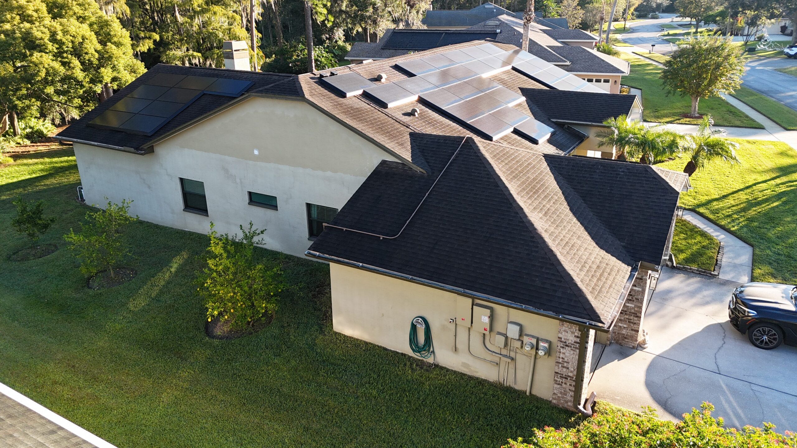 Completed shingle roof in Tampa by Bigfoot Windows & Roofing