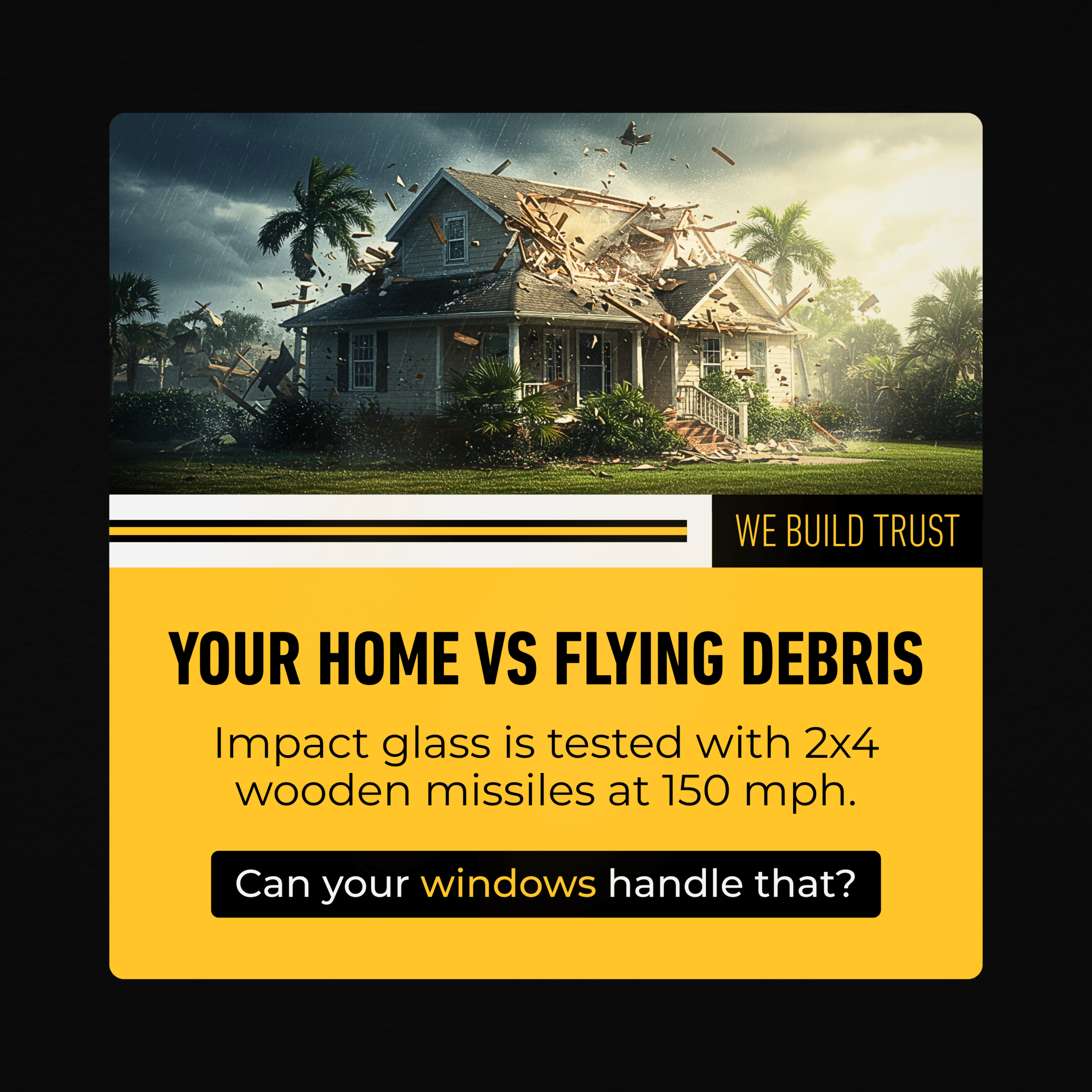 Storm-damaged roof by Bigfoot Windows & Roofing — after