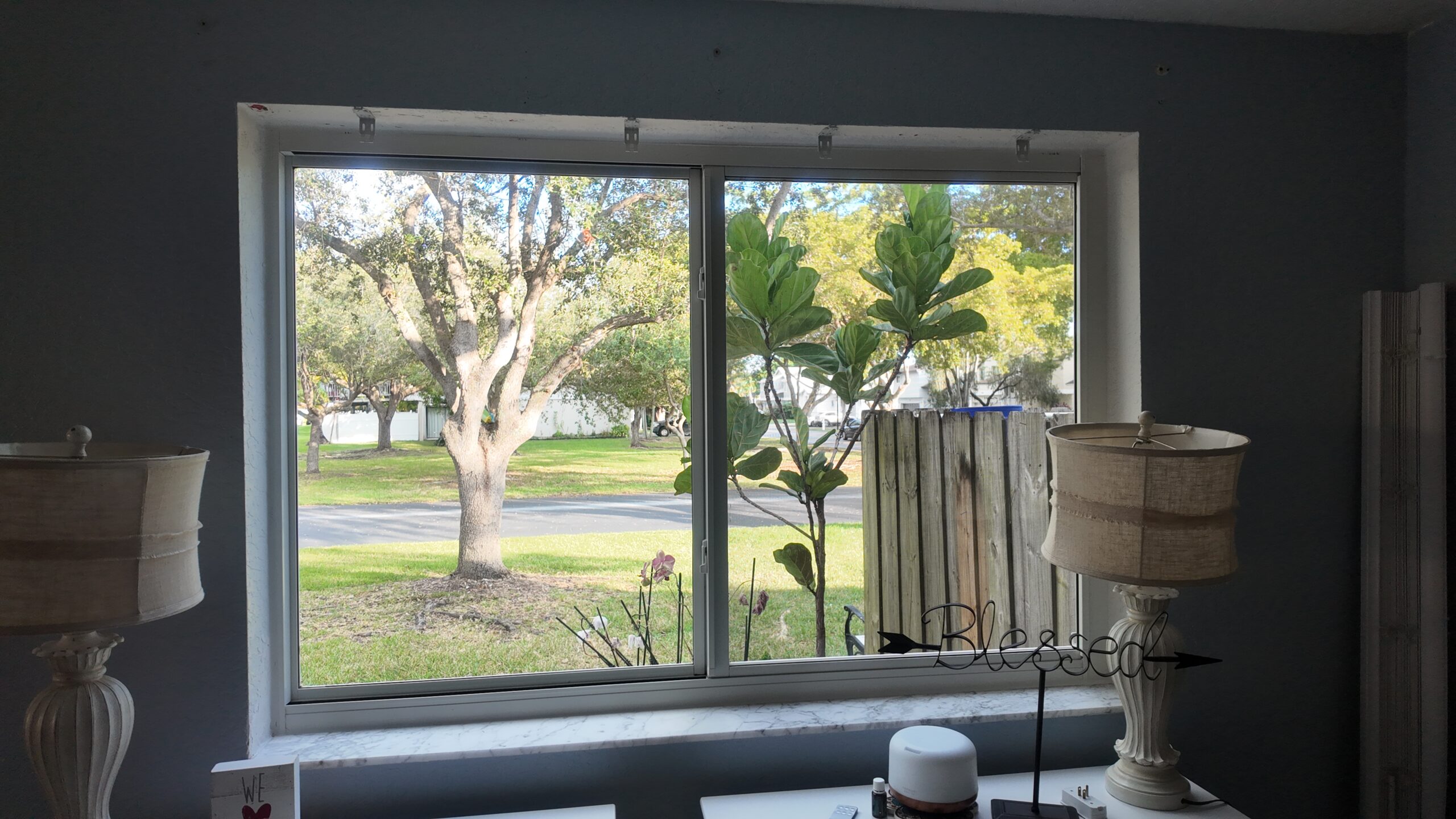 Completed impact window installation in Cutler Bay by Bigfoot Windows & Roofing