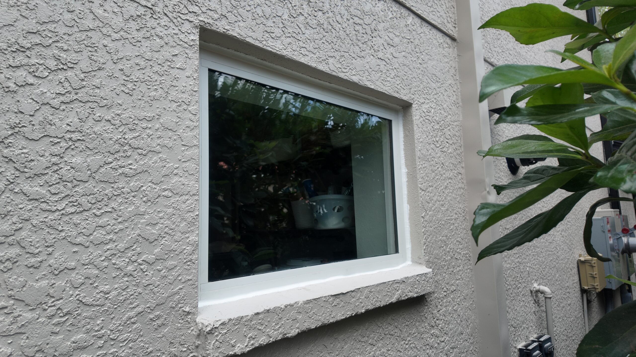 Completed impact window installation in Tampa by Bigfoot Windows & Roofing