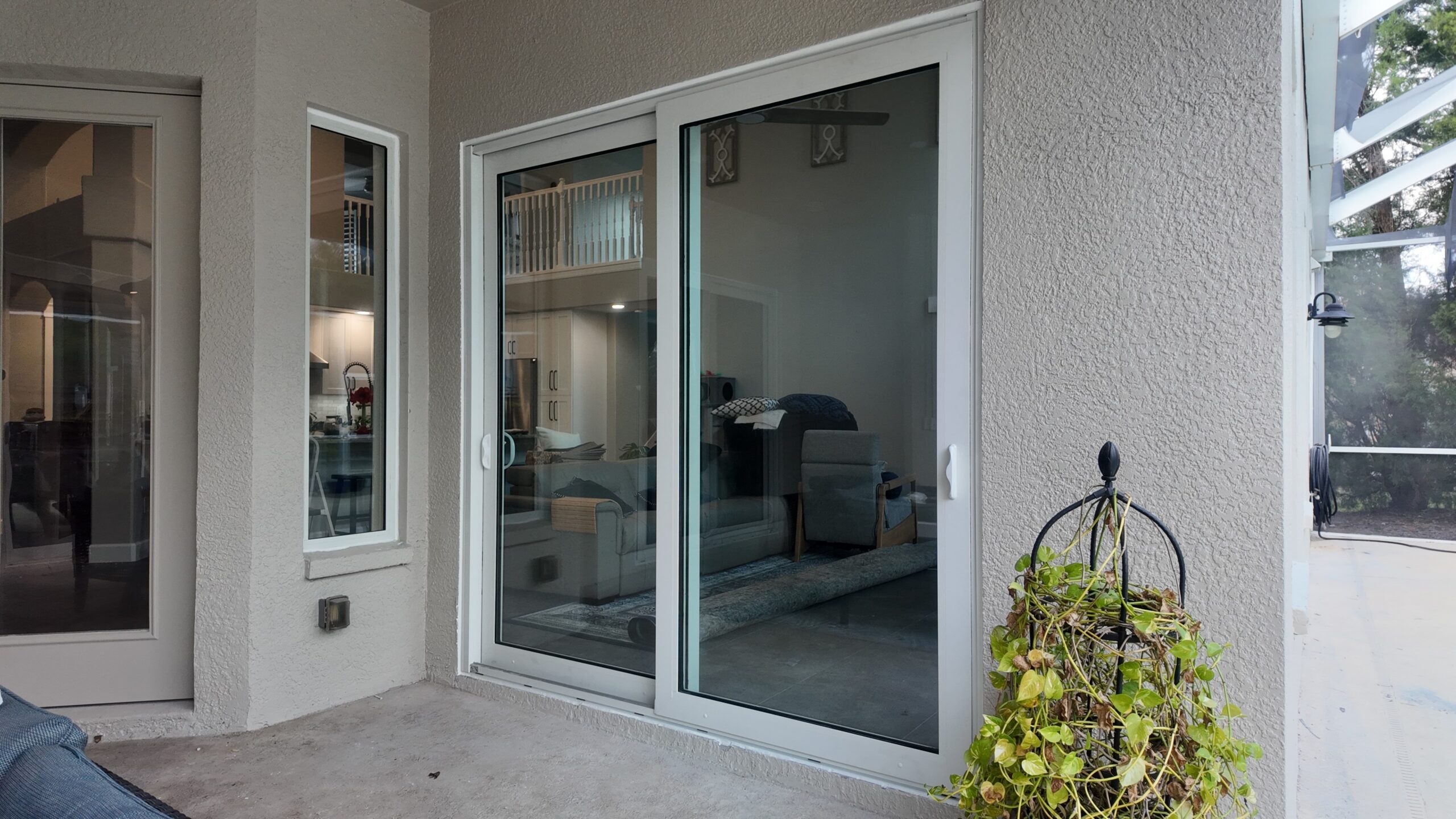 Completed impact window installation in Tampa by Bigfoot Windows & Roofing