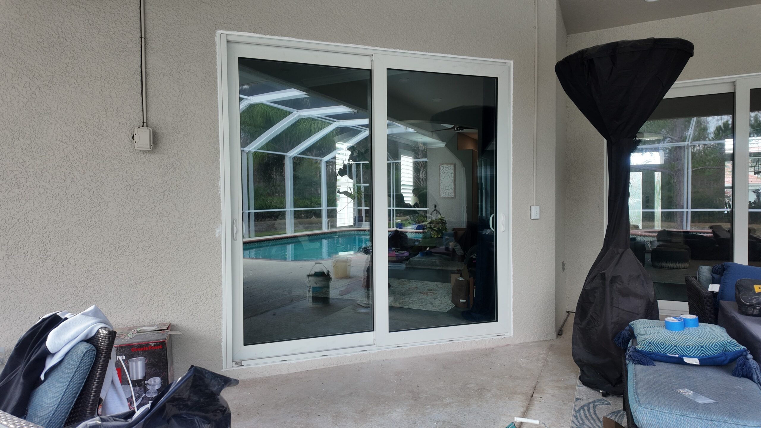 Completed impact window installation in Tampa by Bigfoot Windows & Roofing — after