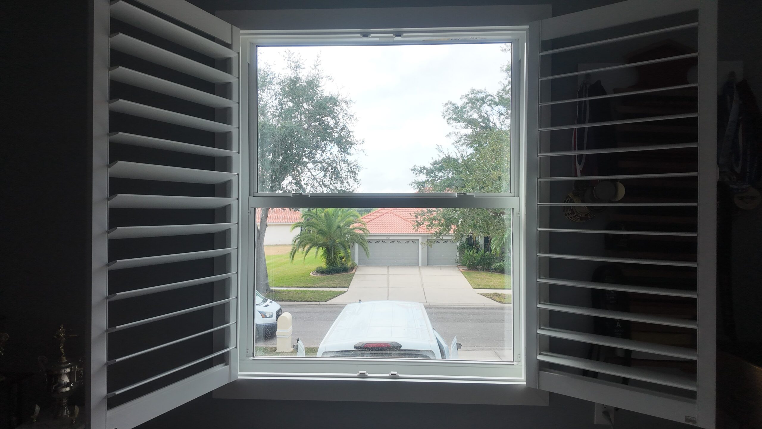 Completed impact window installation in Tampa by Bigfoot Windows & Roofing