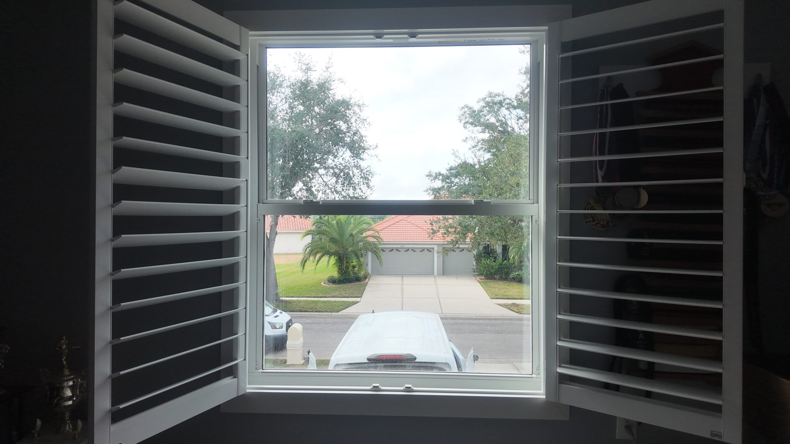 Completed impact window installation in Tampa by Bigfoot Windows & Roofing