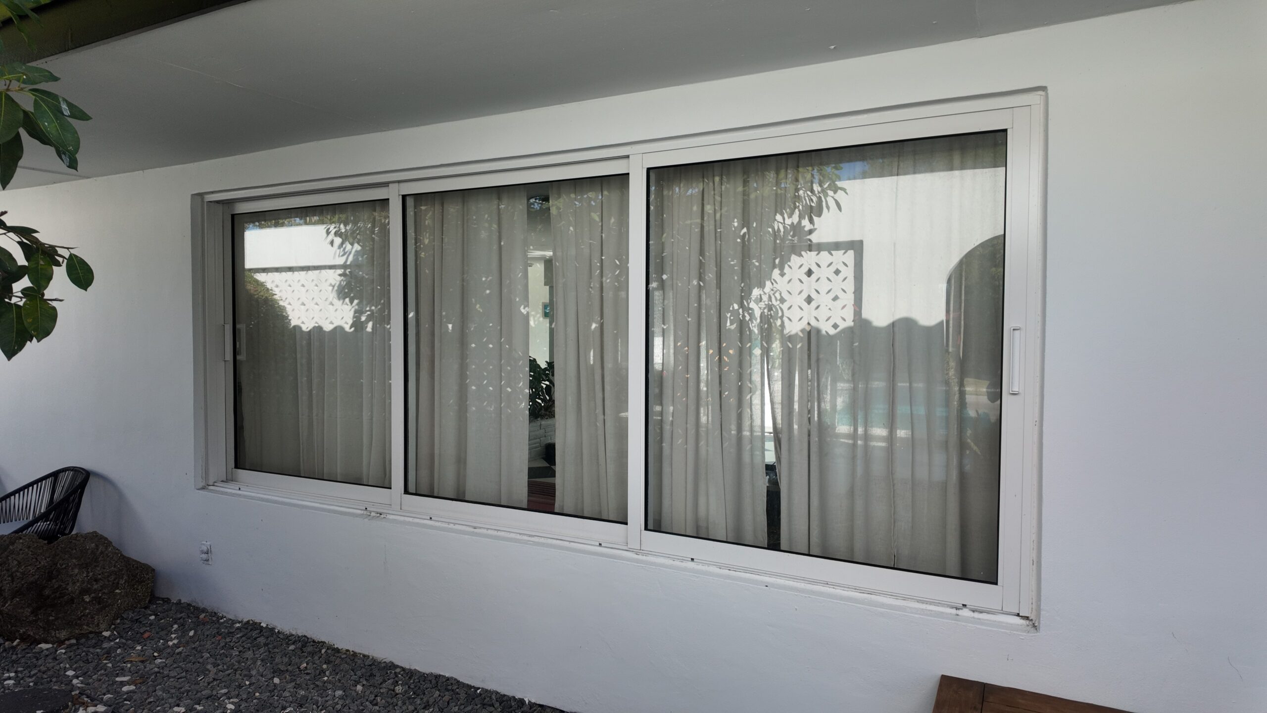 Completed impact window installation in Palmetto Bay by Bigfoot Windows & Roofing