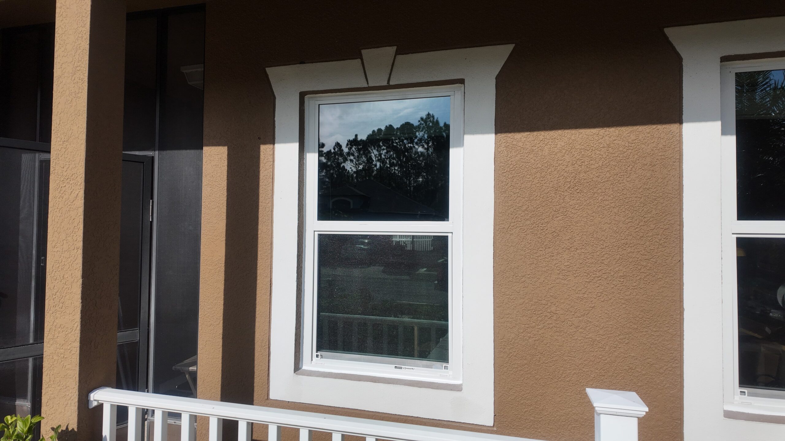Completed impact window installation in Orlando by Bigfoot Windows & Roofing