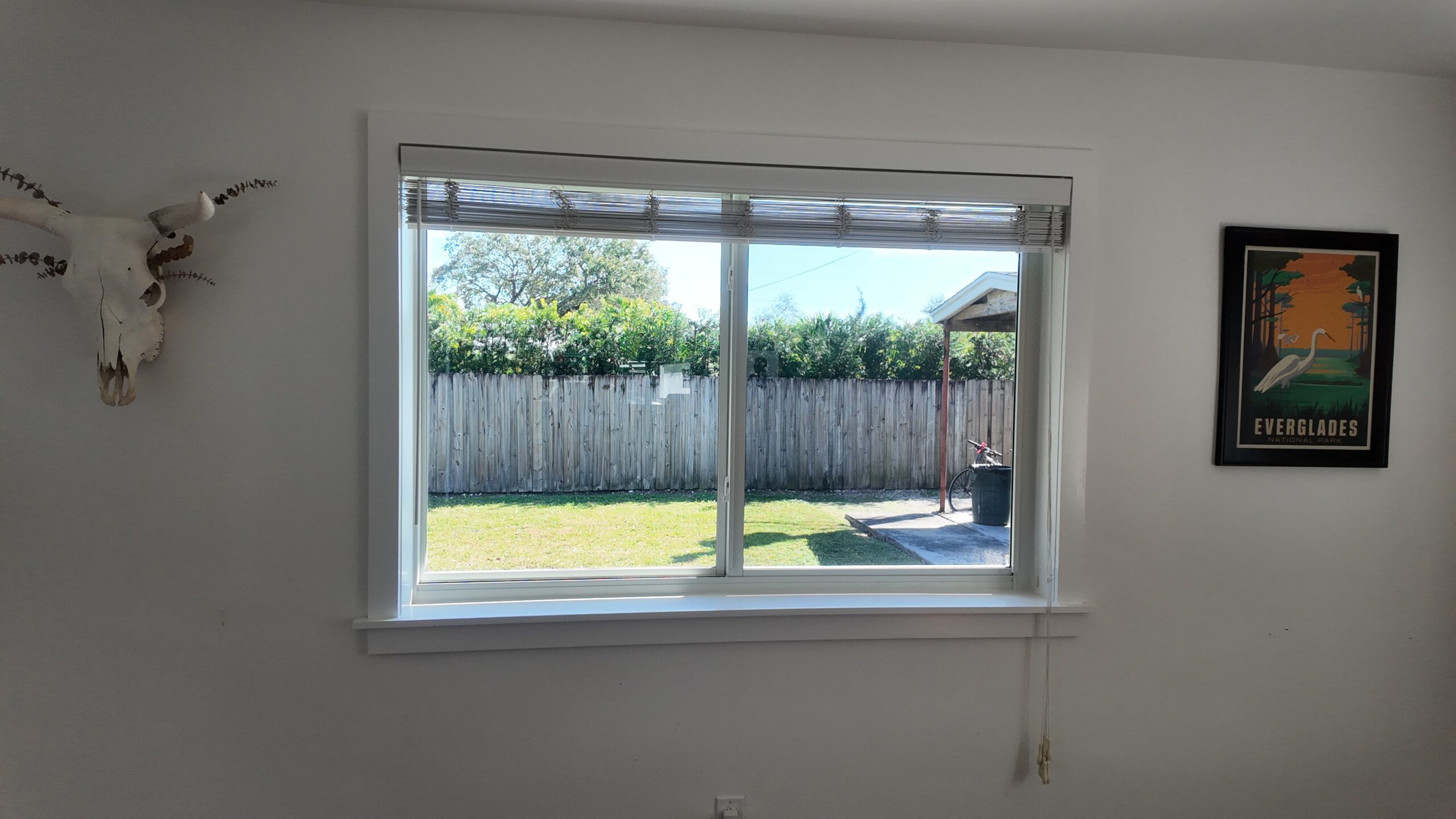 Completed impact window installation in Cutler Bay by Bigfoot Windows & Roofing