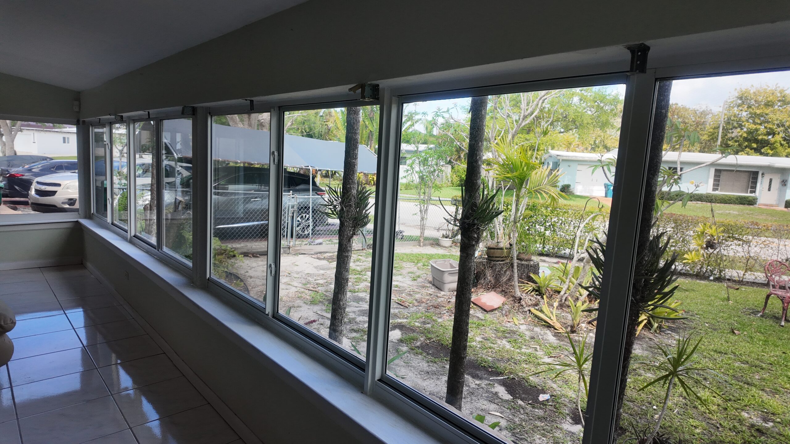 Completed impact window installation in Cutler Bay by Bigfoot Windows & Roofing