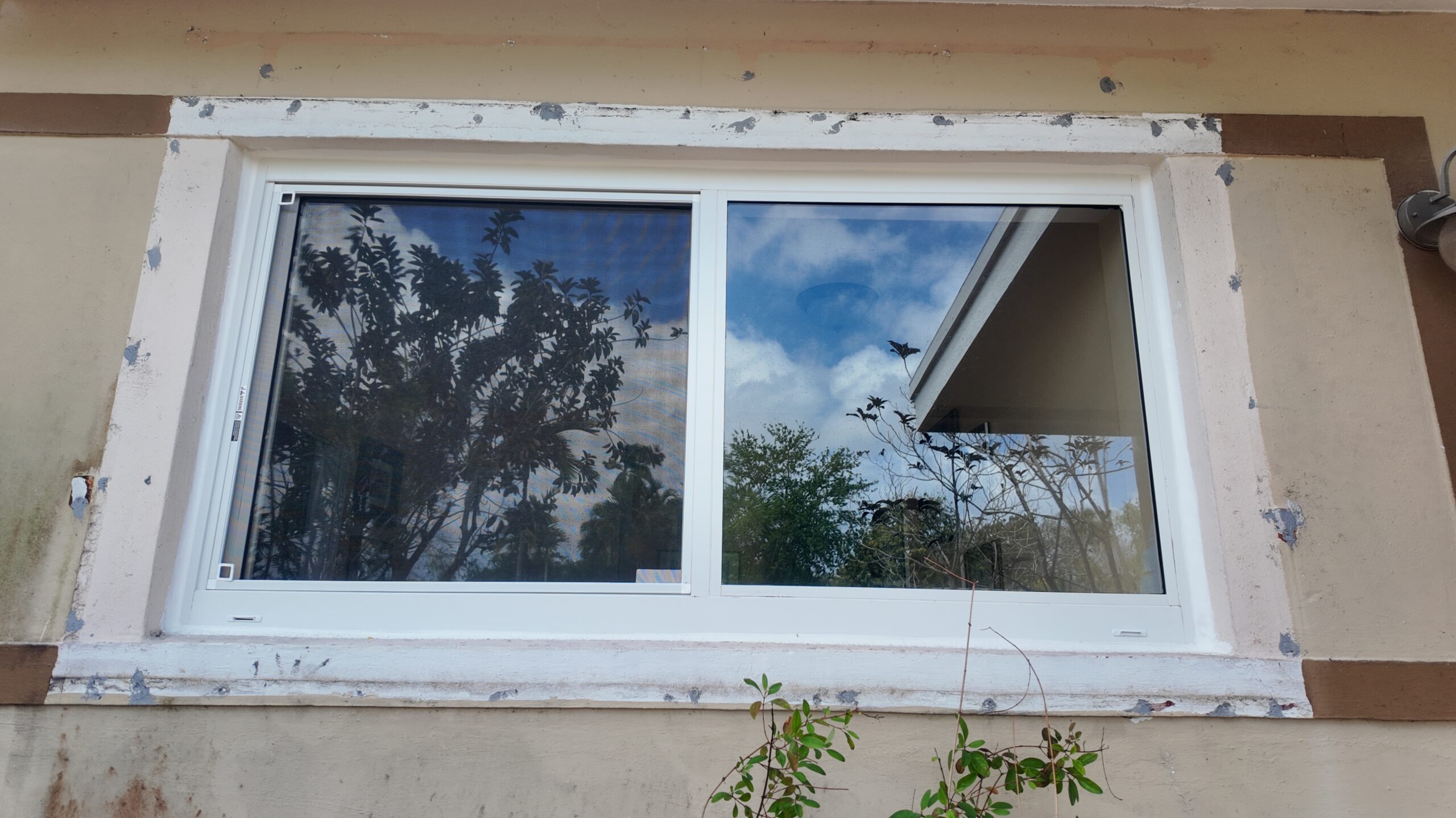 Completed impact window installation in Cutler Bay by Bigfoot Windows & Roofing