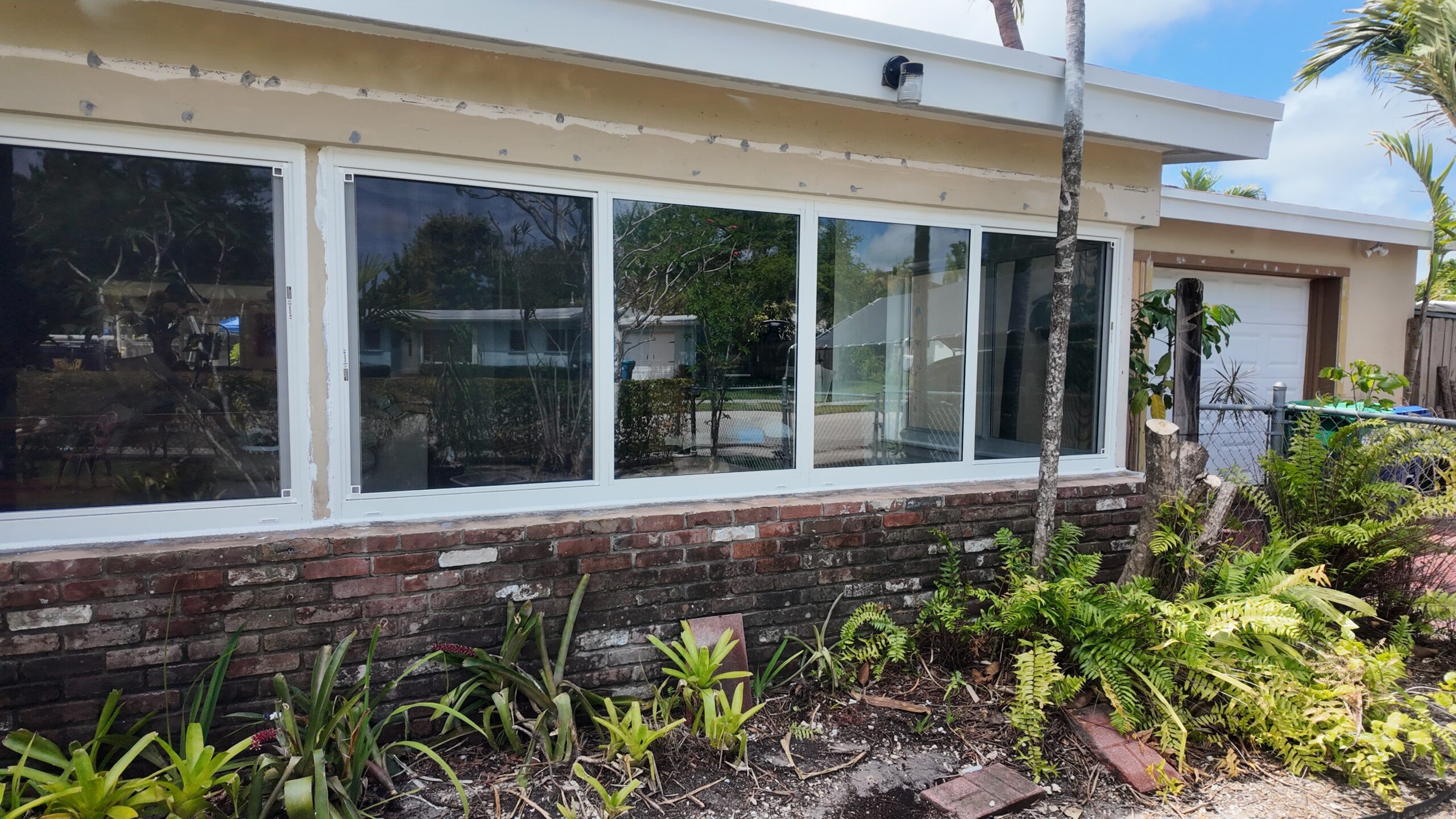 Completed impact window installation in Cutler Bay by Bigfoot Windows & Roofing