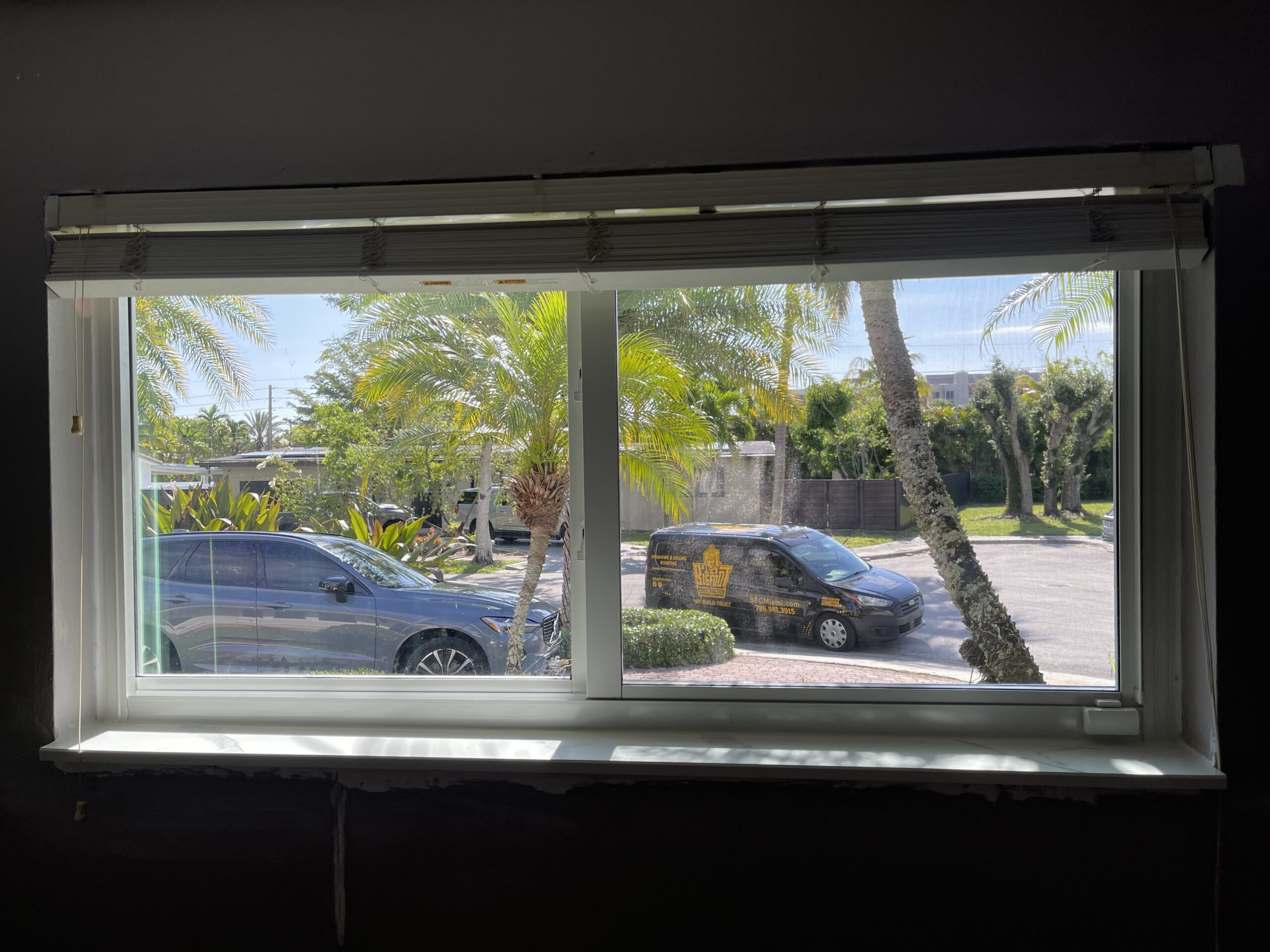 Completed impact window installation in Miami Dade by Bigfoot Windows & Roofing — unknown