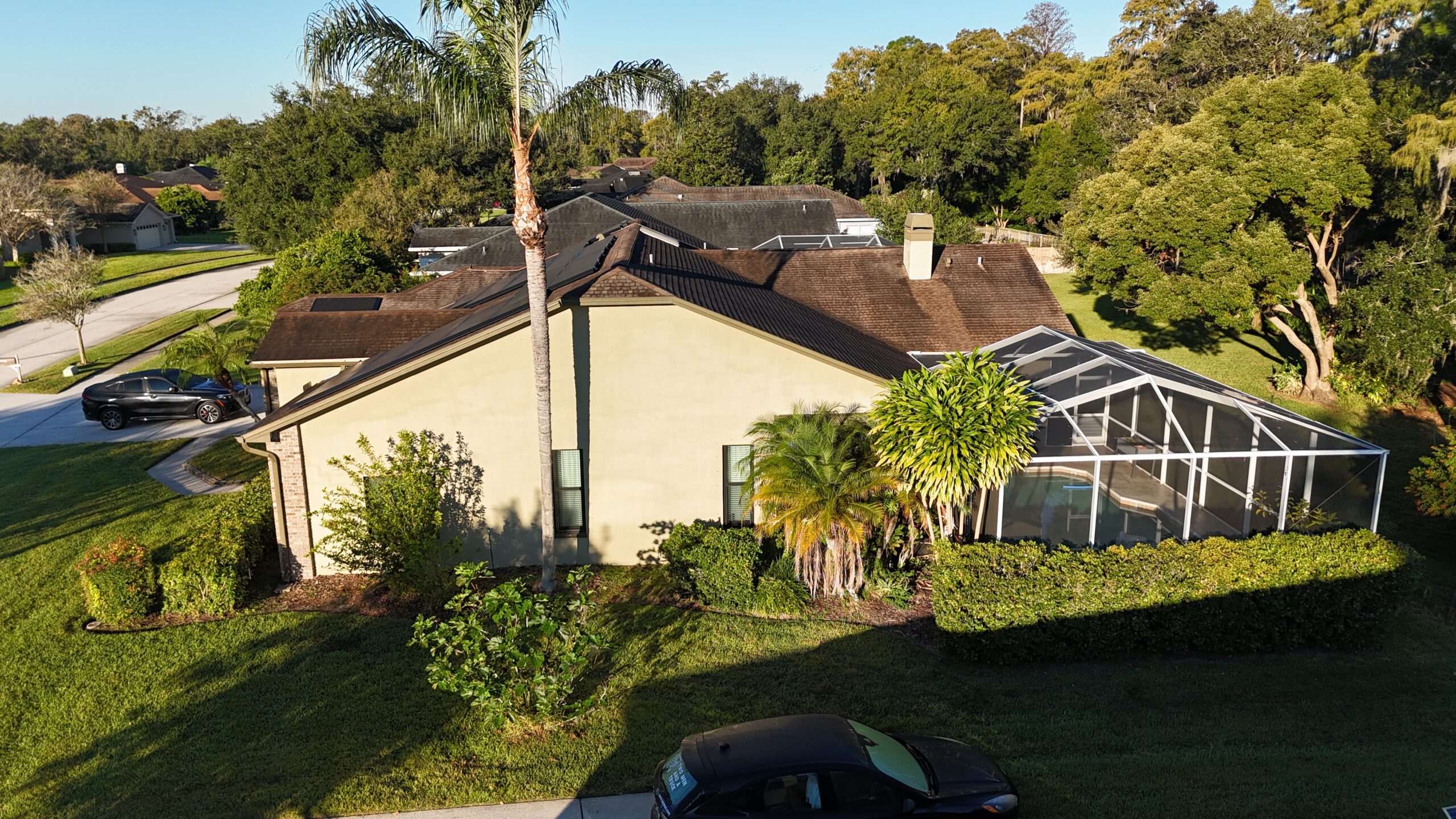 Completed impact window project in Tampa by Bigfoot Windows & Roofing