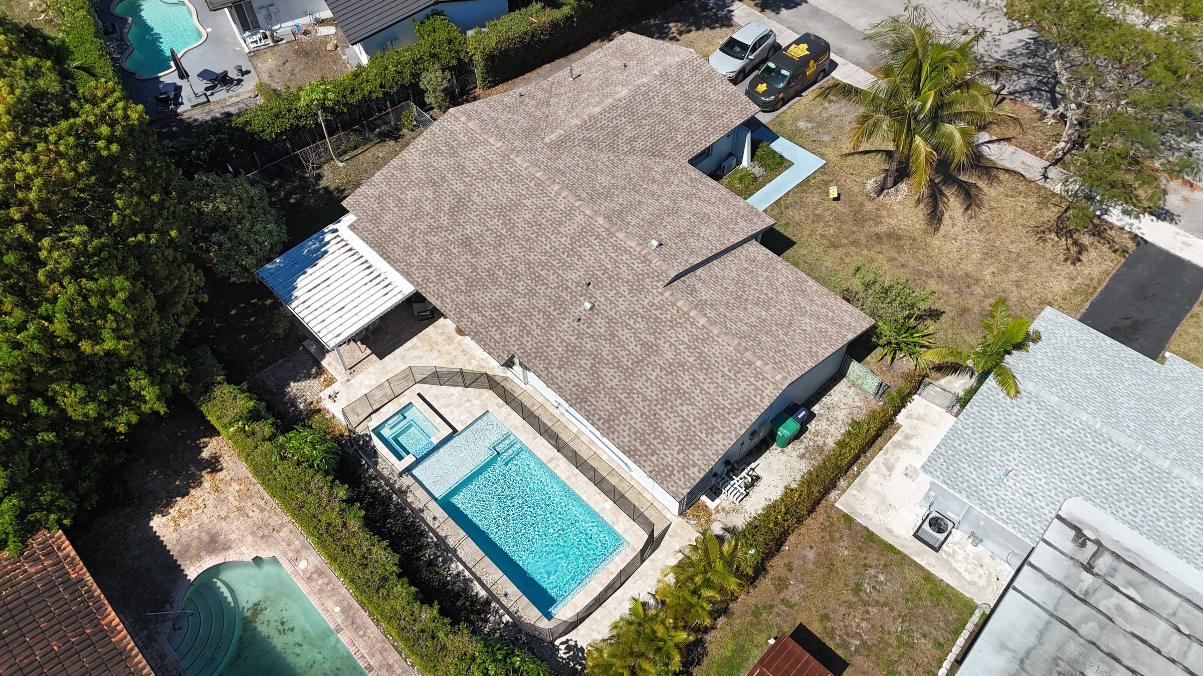 Completed roof project in Miami by Bigfoot Windows & Roofing