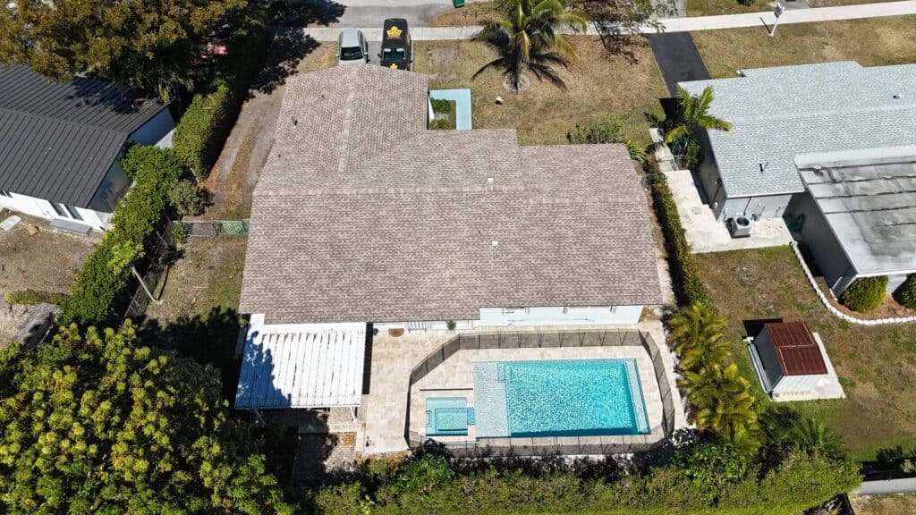 Completed roof project in Miami by Bigfoot Windows & Roofing