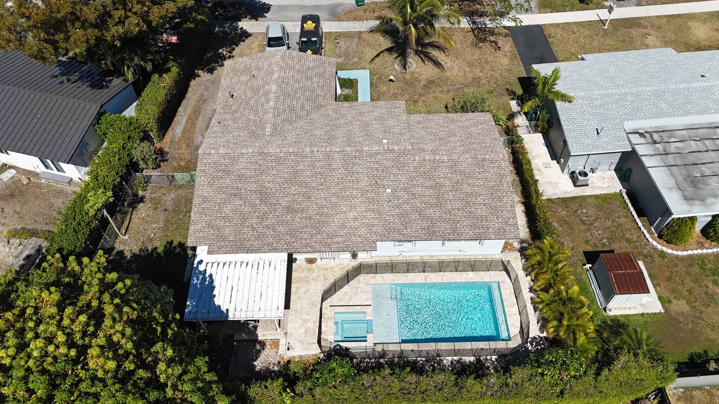 Completed roof project in Miami by Bigfoot Windows & Roofing