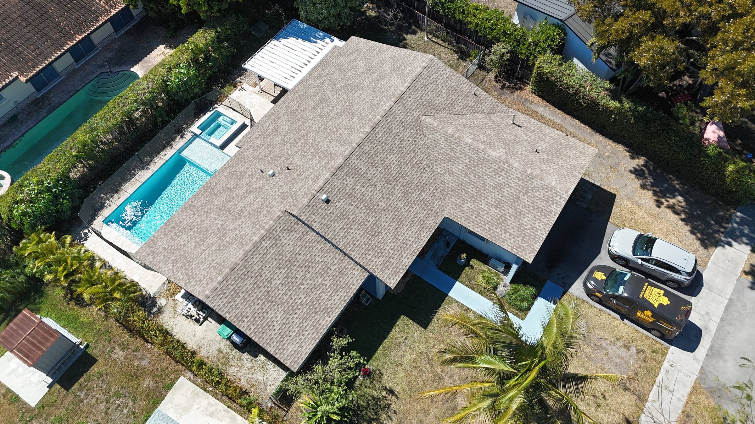 Completed roof project in Miami by Bigfoot Windows & Roofing