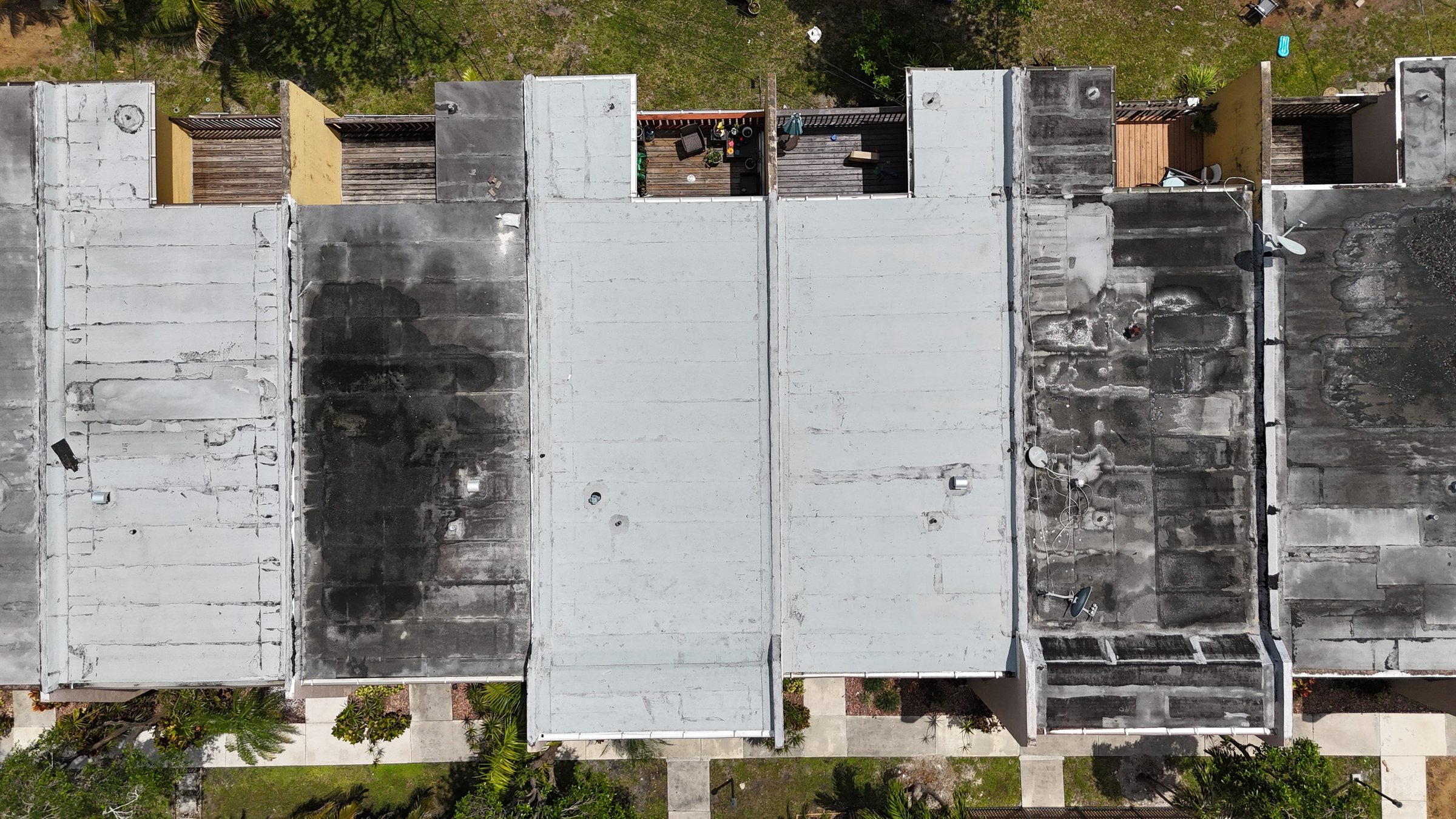 Aerial view of completed roof in Hollywood by Bigfoot Windows & Roofing — after