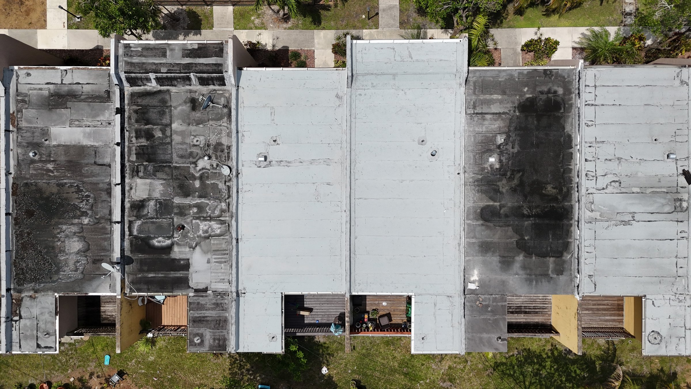 Aerial view of completed roof in Hollywood by Bigfoot Windows & Roofing — view 2