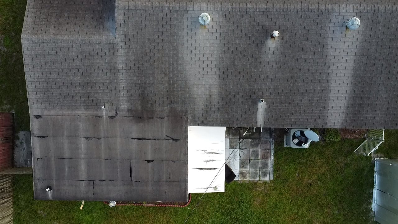 Aerial view of completed roof in Hollywood by Bigfoot Windows & Roofing — view 2