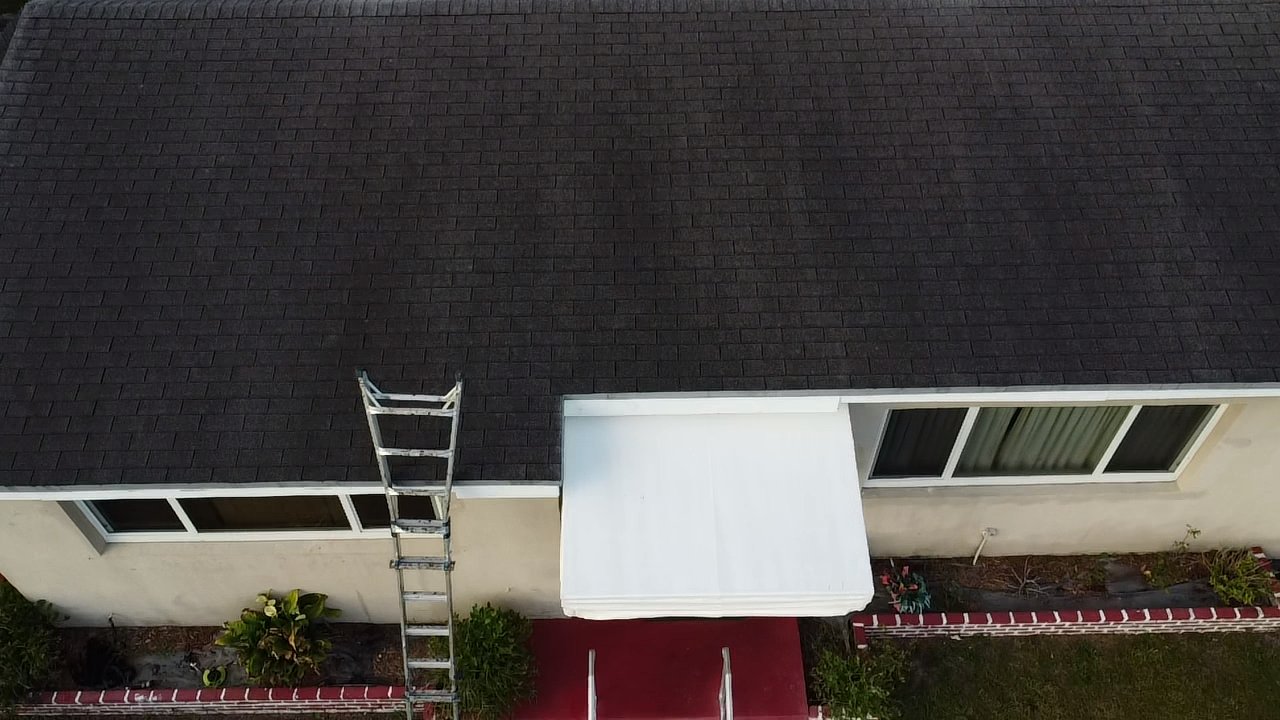 Aerial view of completed roof in Hollywood by Bigfoot Windows & Roofing — unknown