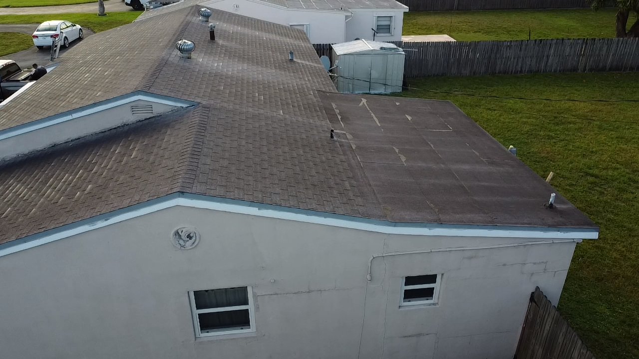Aerial view of completed roof in Hollywood by Bigfoot Windows & Roofing — unknown