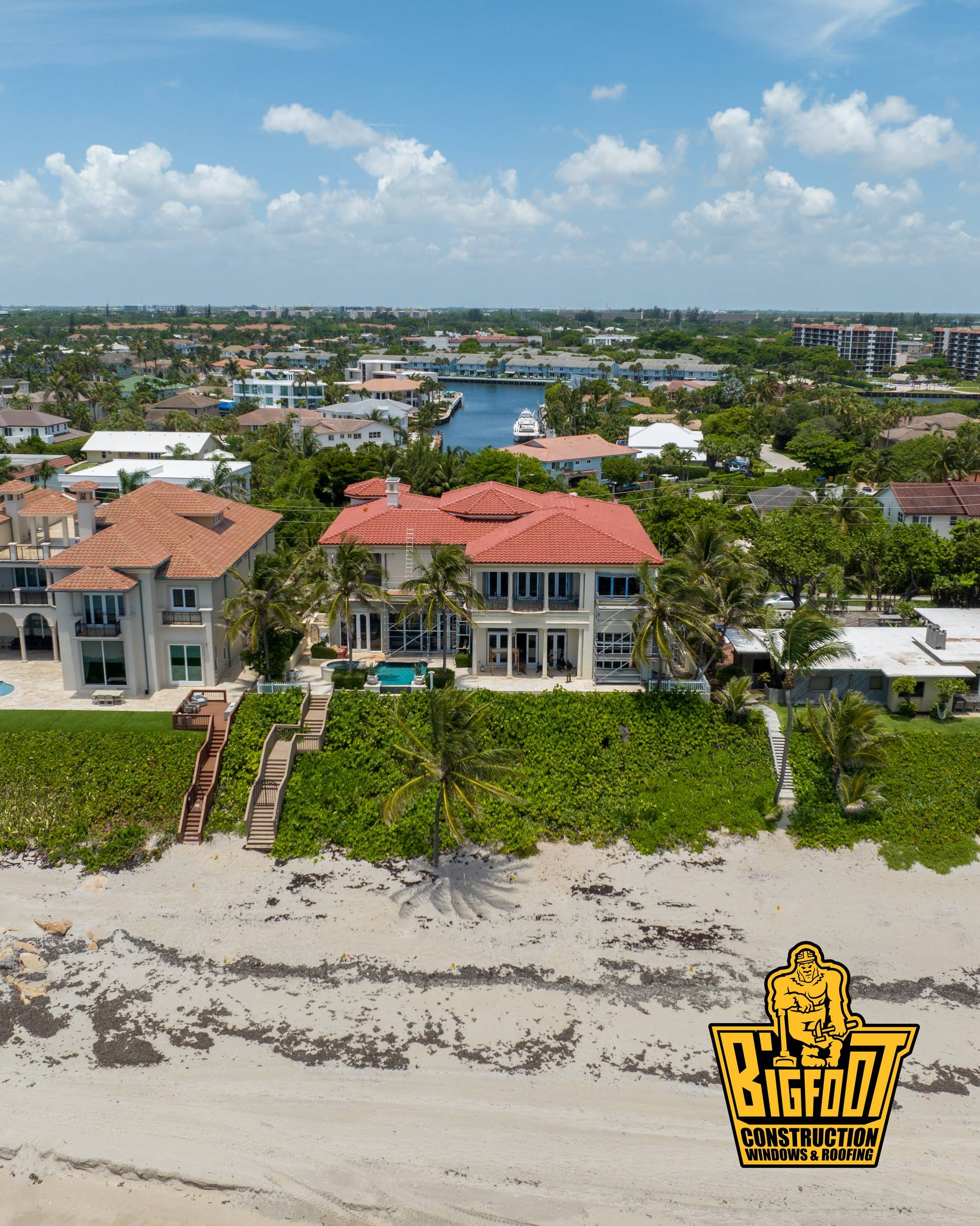 Aerial view of completed roof by Bigfoot Windows & Roofing — view 3