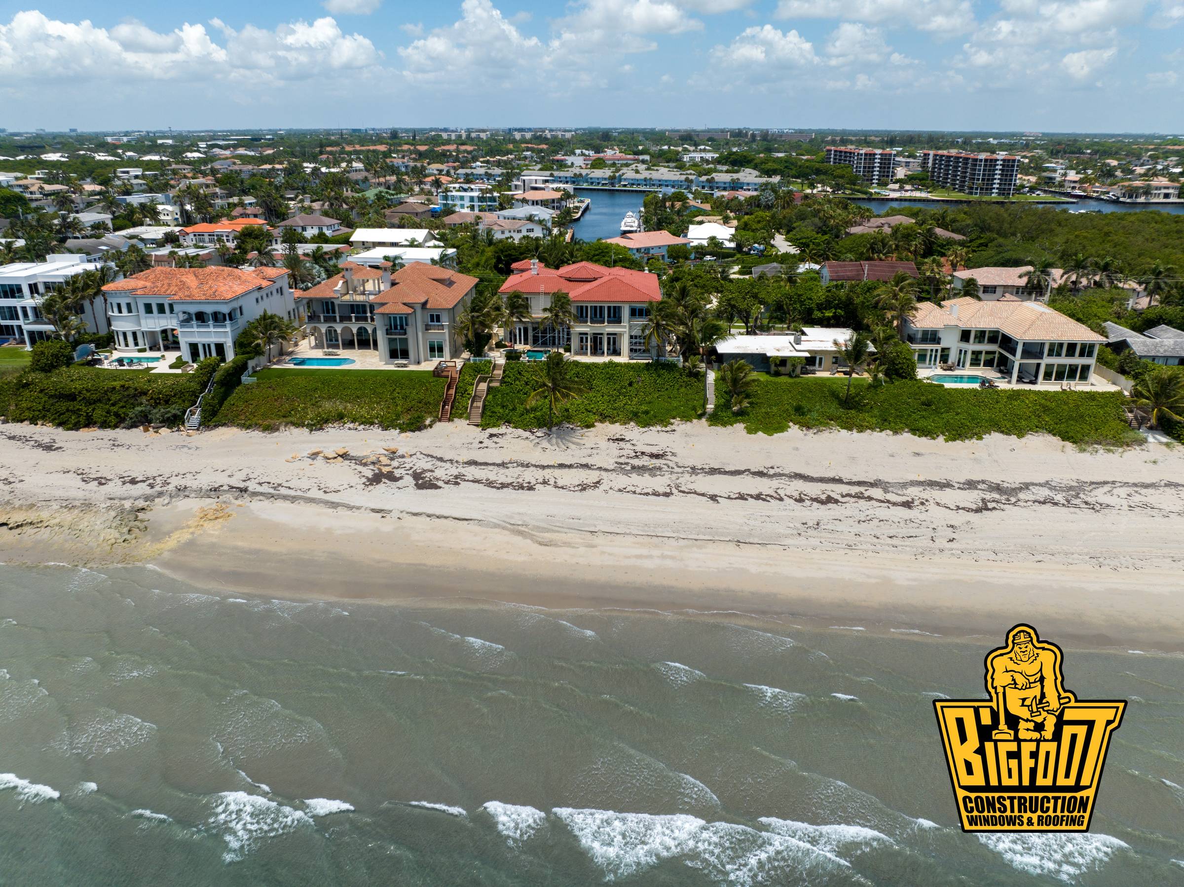 Aerial view of completed roof by Bigfoot Windows & Roofing — view 3