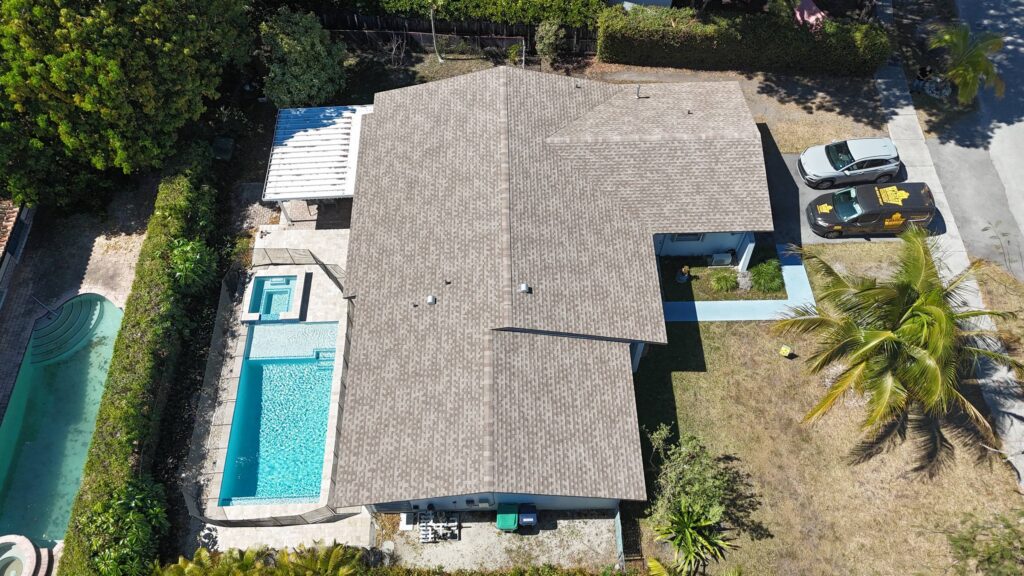 Completed roof project in Miami by Bigfoot Windows & Roofing