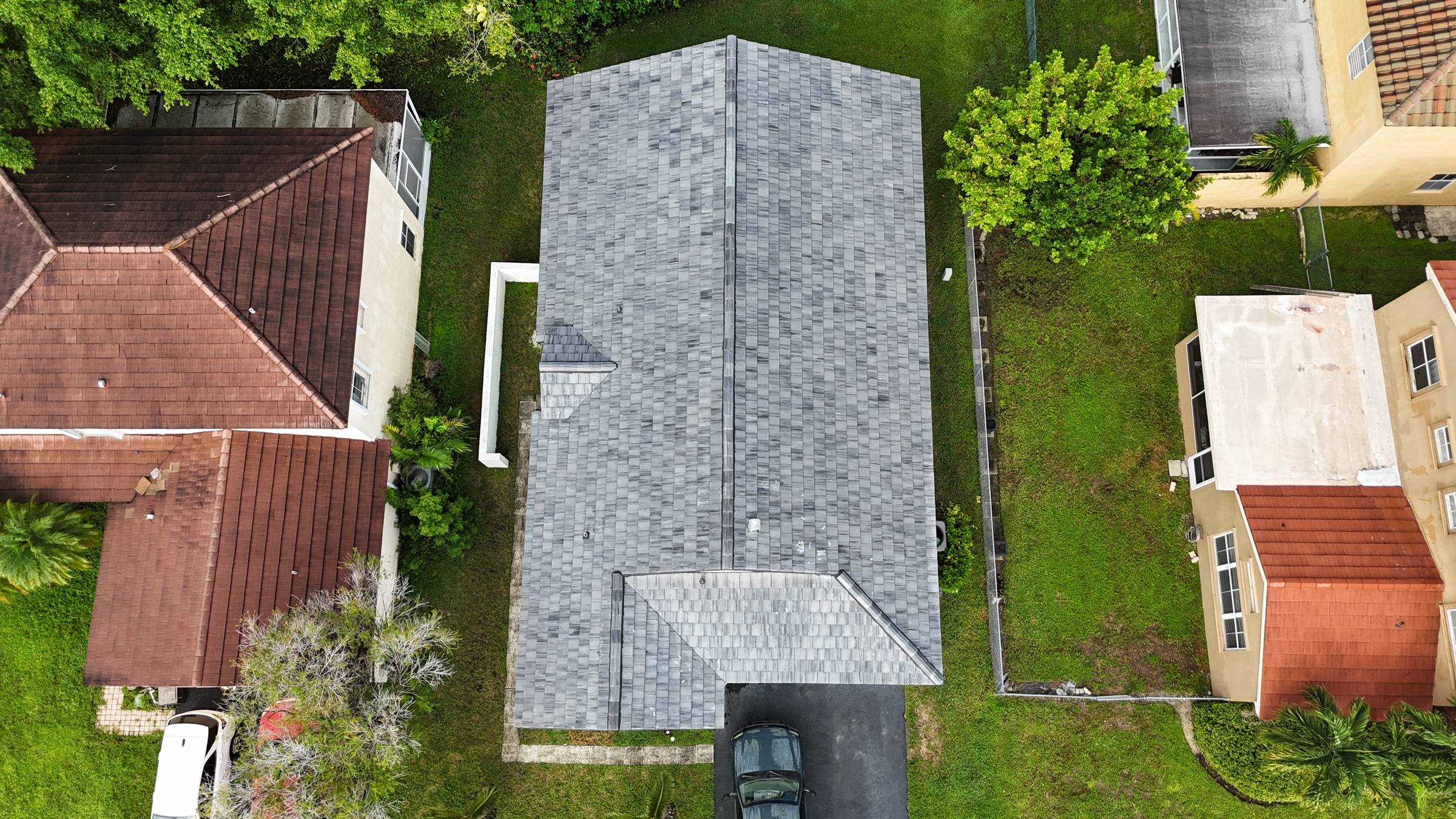 Completed roof project in Pembroke Pines by Bigfoot Windows & Roofing