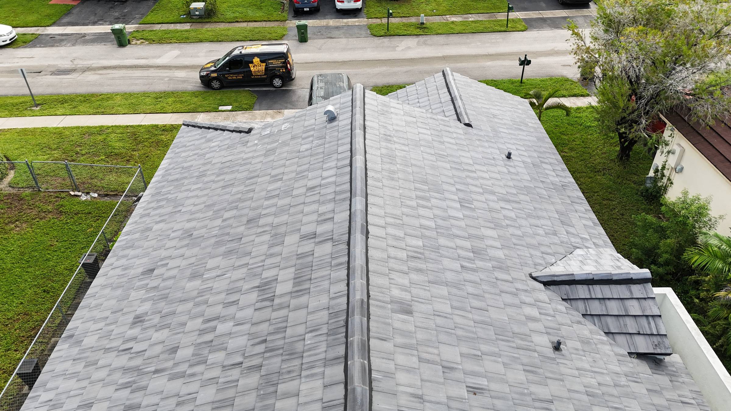 Completed roof project in Pembroke Pines by Bigfoot Windows & Roofing