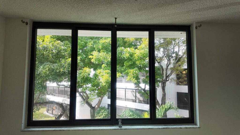 Completed impact window installation in Hollywood by Bigfoot Windows & Roofing