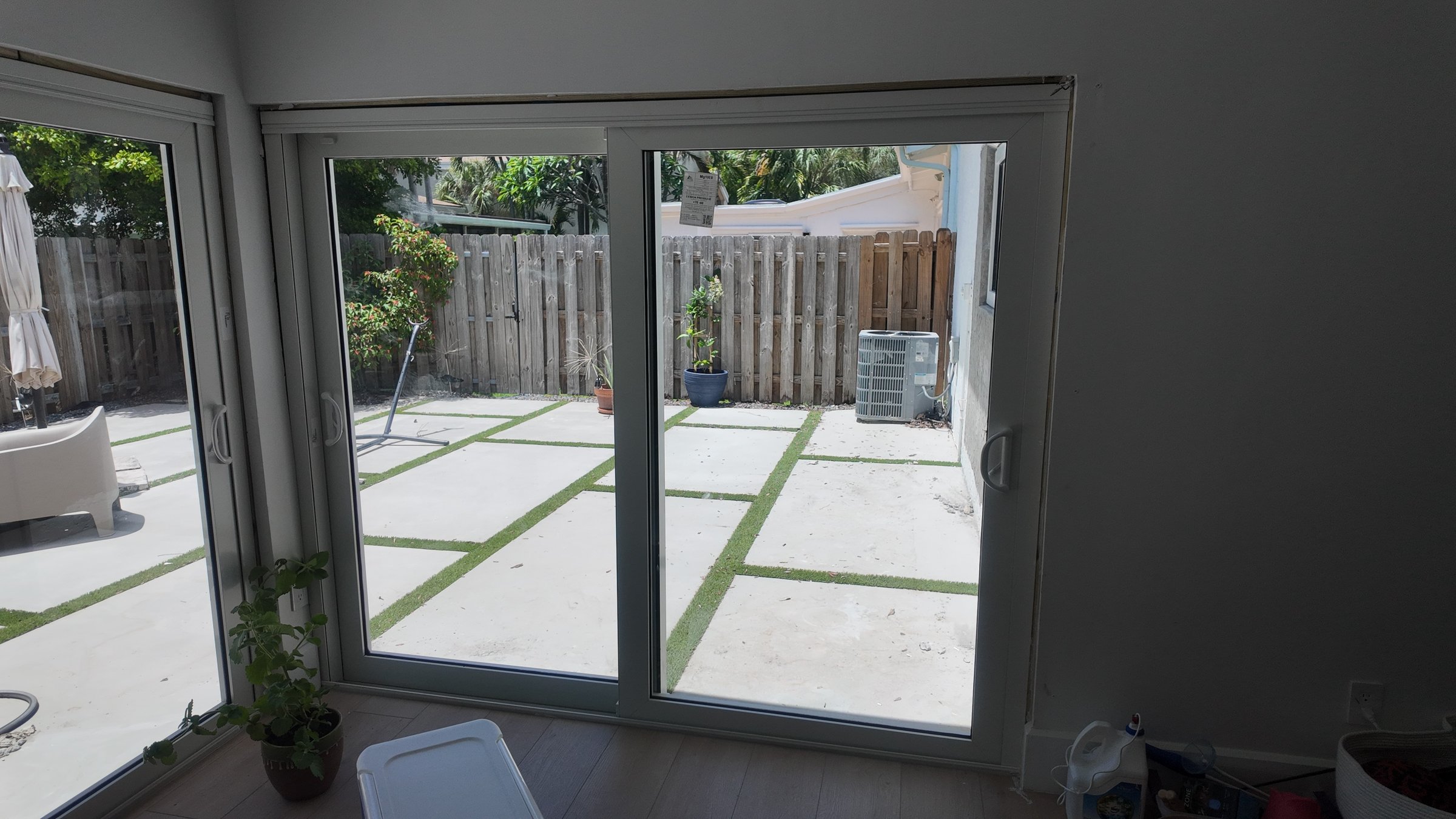Completed impact window installation in Miami Dade by Bigfoot Windows & Roofing