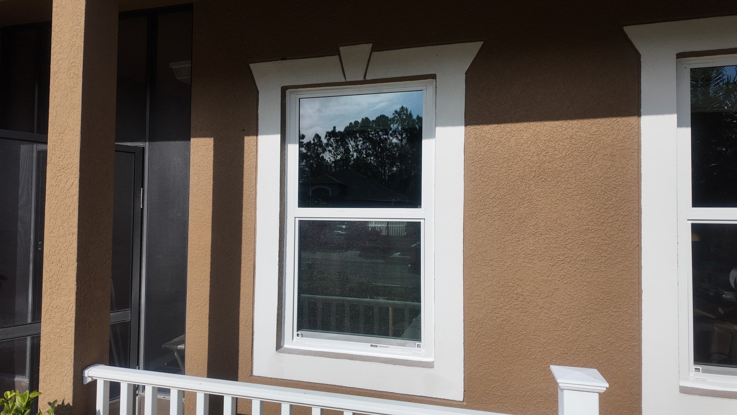 Completed impact window installation in Orlando by Bigfoot Windows & Roofing