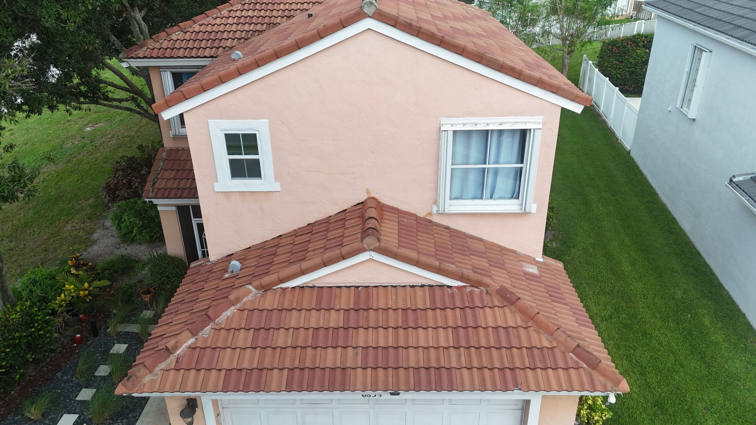 Before aerial photograph 4 of the original tile roof